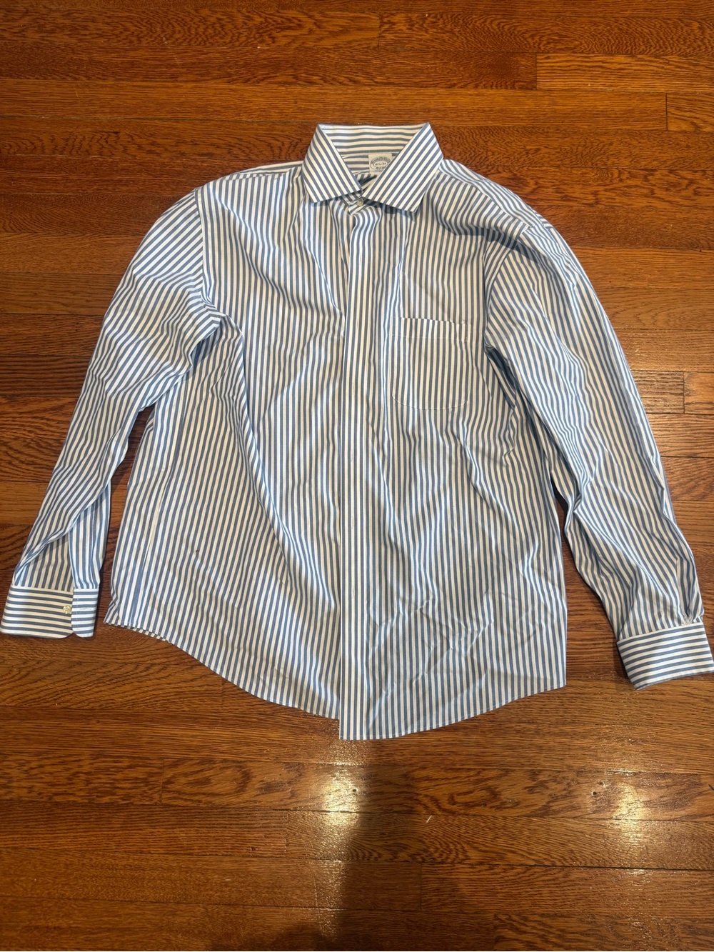 Brooks Brothers Non-Iron Stretch Supima Cotton Striped Dress Shirt 16.5 x 34